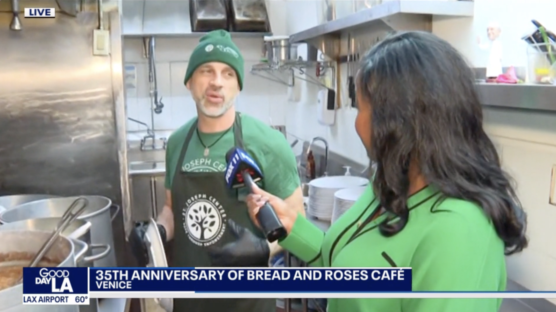 Bread and Roses Cafe - 35th Anniversary - Fox LA with Chef James Cunningham