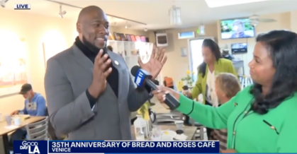 Celebrating 35 Years at Bread and Roses Café with St. Joseph Center CEO Dr. Ryan Smith (FOX 11 GOOD DAY LA )