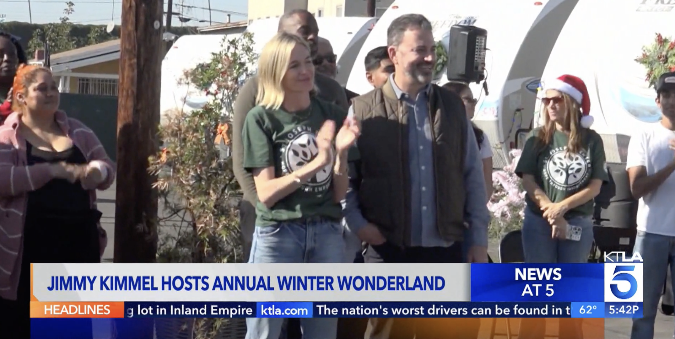 Jimmy Kimmel Hosts Annual Winter Wonderland - KTLA5 News