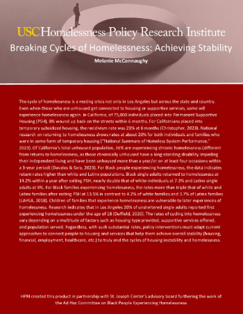 Breaking Cycles of Homelessness: Achieving Stability