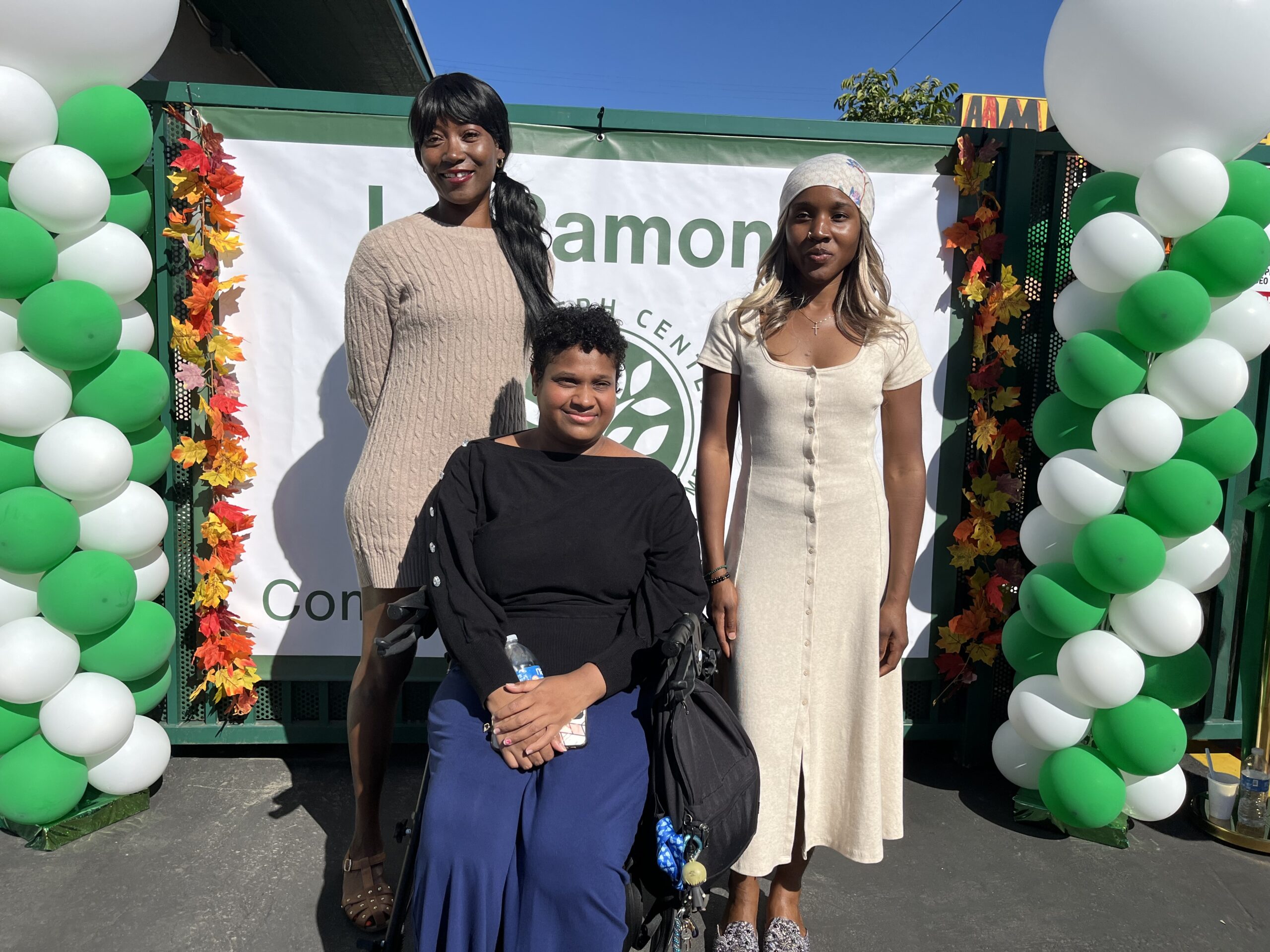 A quiet outdoor residential space at St. Joseph Center.