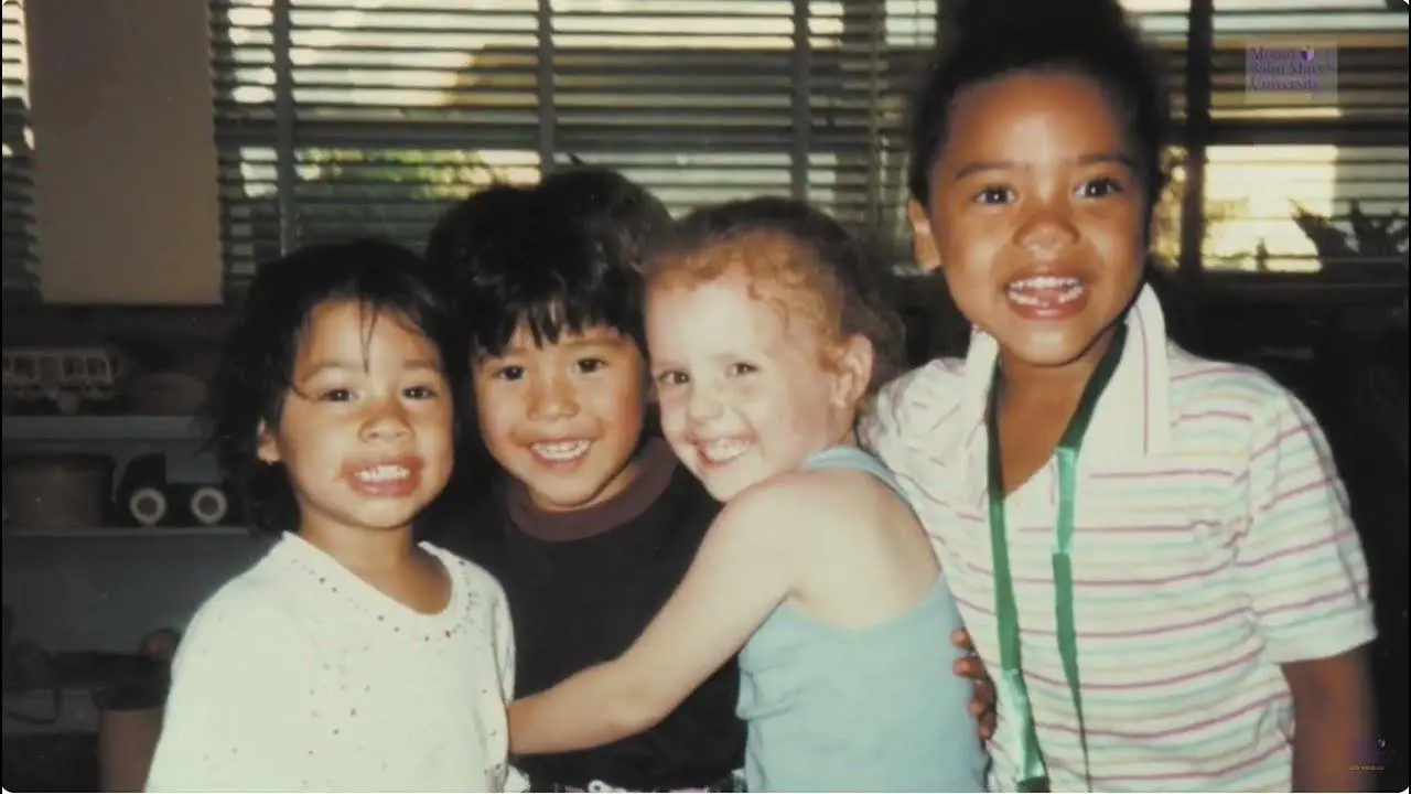 An old photo of youth from the St. Joseph Center.