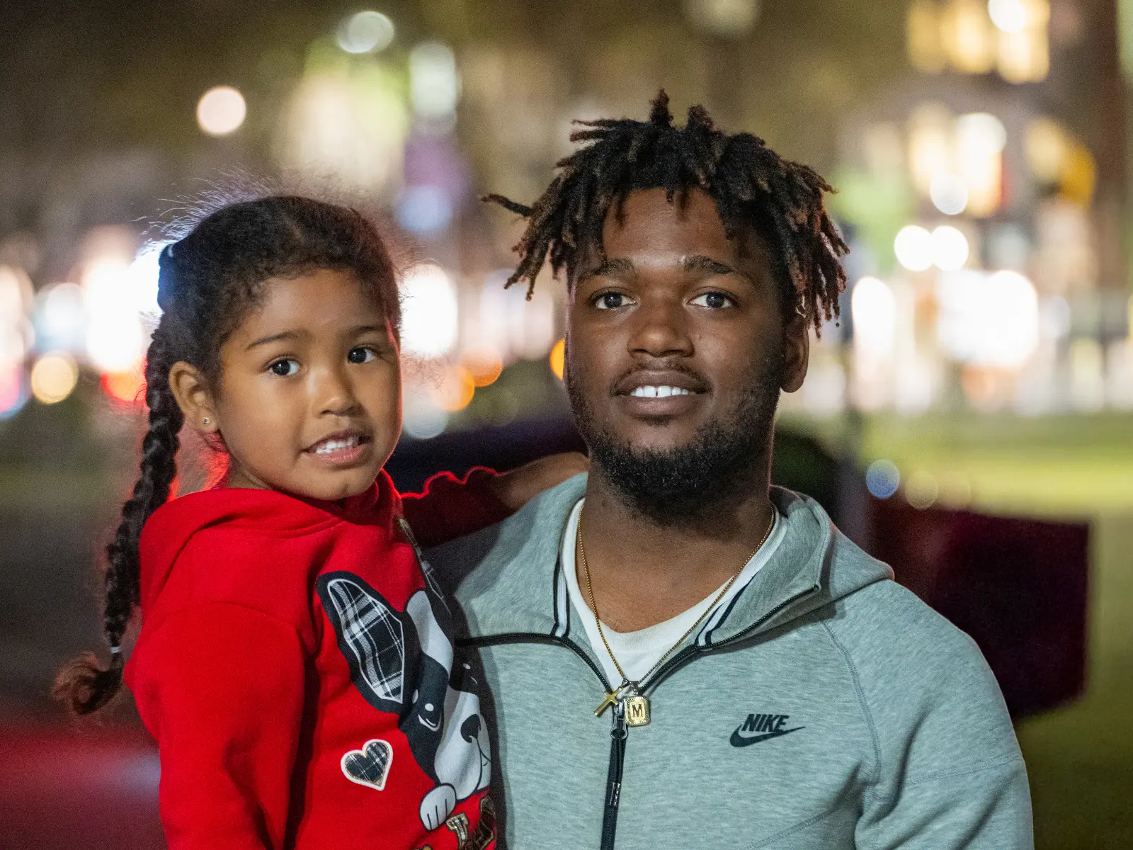 Malik Jackson with his daughter Naomi